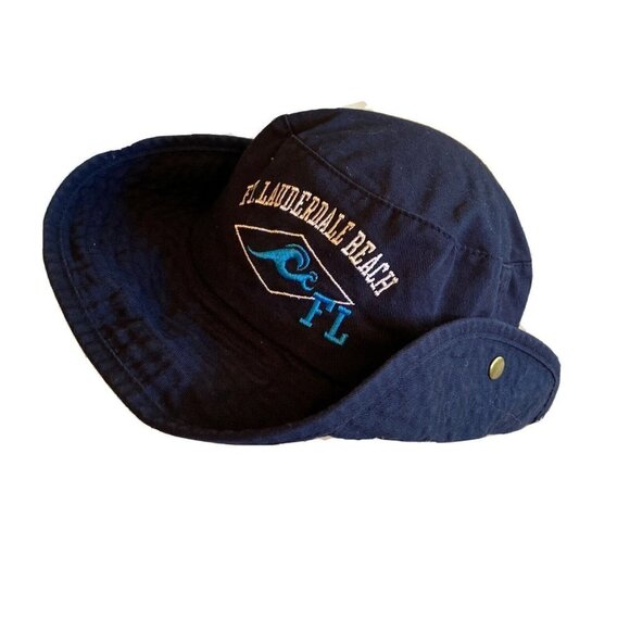 Blue Ft. Lauderdale Beach Bucket Hat Cap L/XL Summer Sunhat - Picture 1 of 5